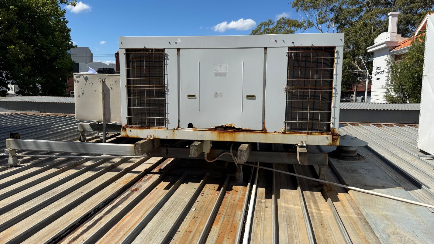 Chatfield OzCool- OLD UNIT 1 Old rusted air-conditioning unit