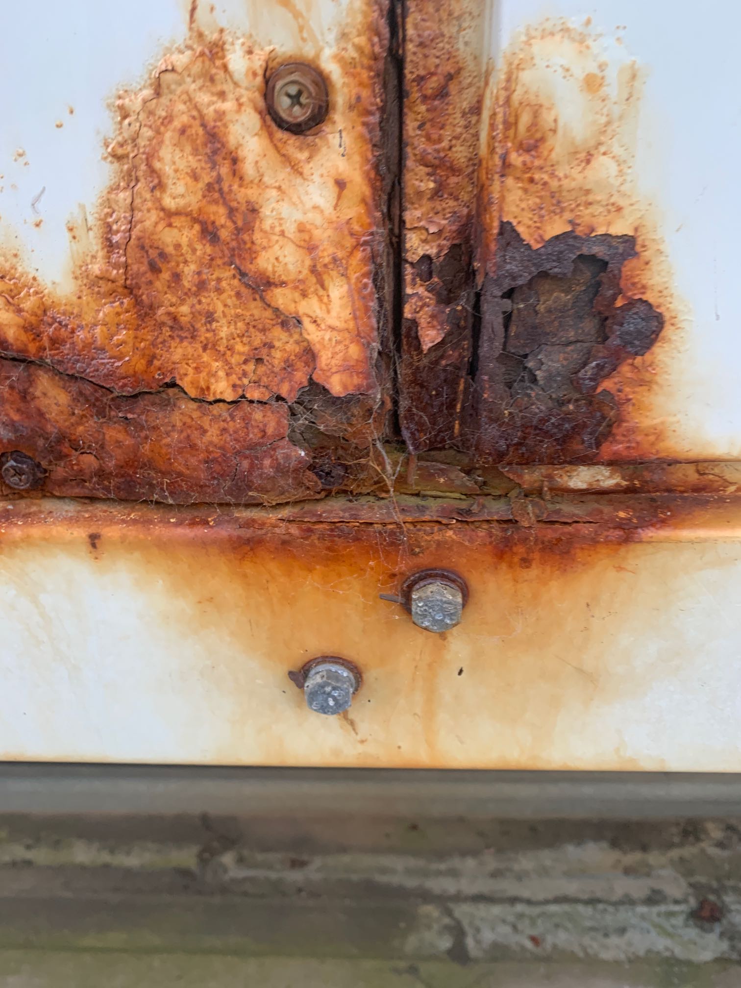 Chatfield OzCool - Rust 1 Rusted outer housing of Air-conditioning unit.