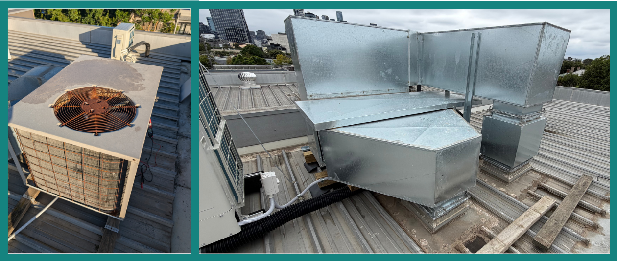 Port Melbourne townhouse flat roof air conditioning installation